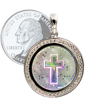 Complete Bible Modern Cross with Crystal Inserts